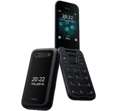 Nokia 2660 Flip Dual SIM (48MB128MB) Κινητό με Κουμπιά (Ελληνικό Μενού) Μαύρο